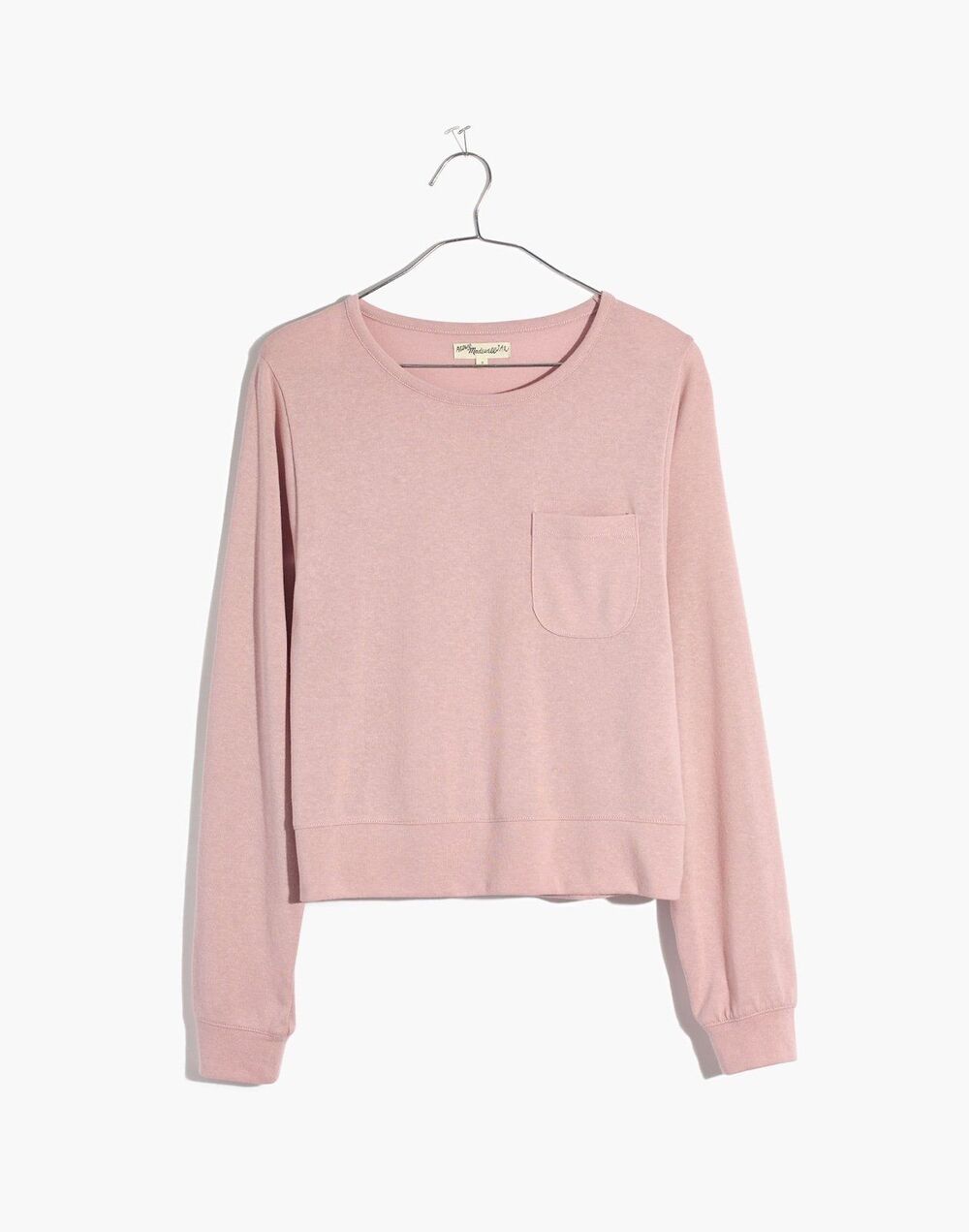Madewell Blush Pink Pocket Tee Long Sleeve Tee Women's XXS